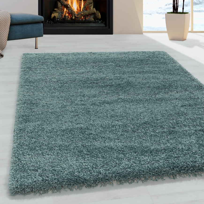 Sydney Shaggy Plain Aqua Rug